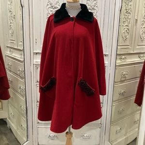Vintage Le Moda red and black cloak/cape